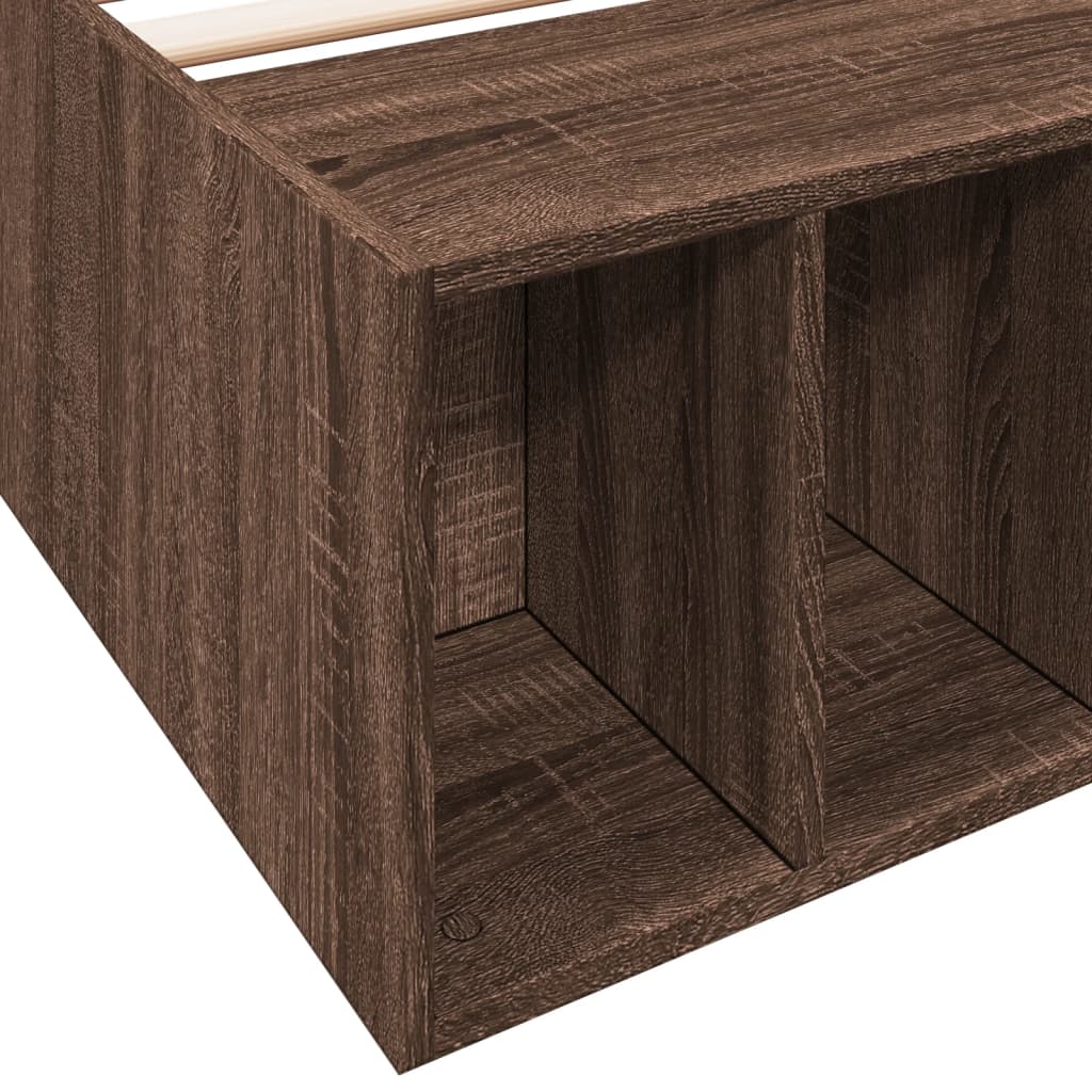 Bed Frame without Mattress Brown Oak 100x200 cm