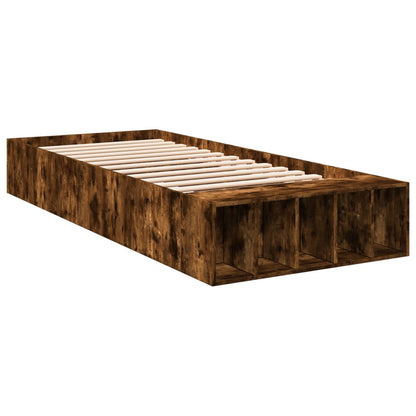 Bed Frame without Mattress Smoked Oak 90x200 cm