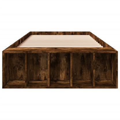 Bed Frame without Mattress Smoked Oak 90x200 cm