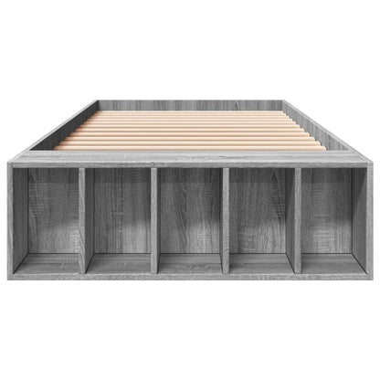 Bed Frame without Mattress Grey Sonoma 90x200 cm