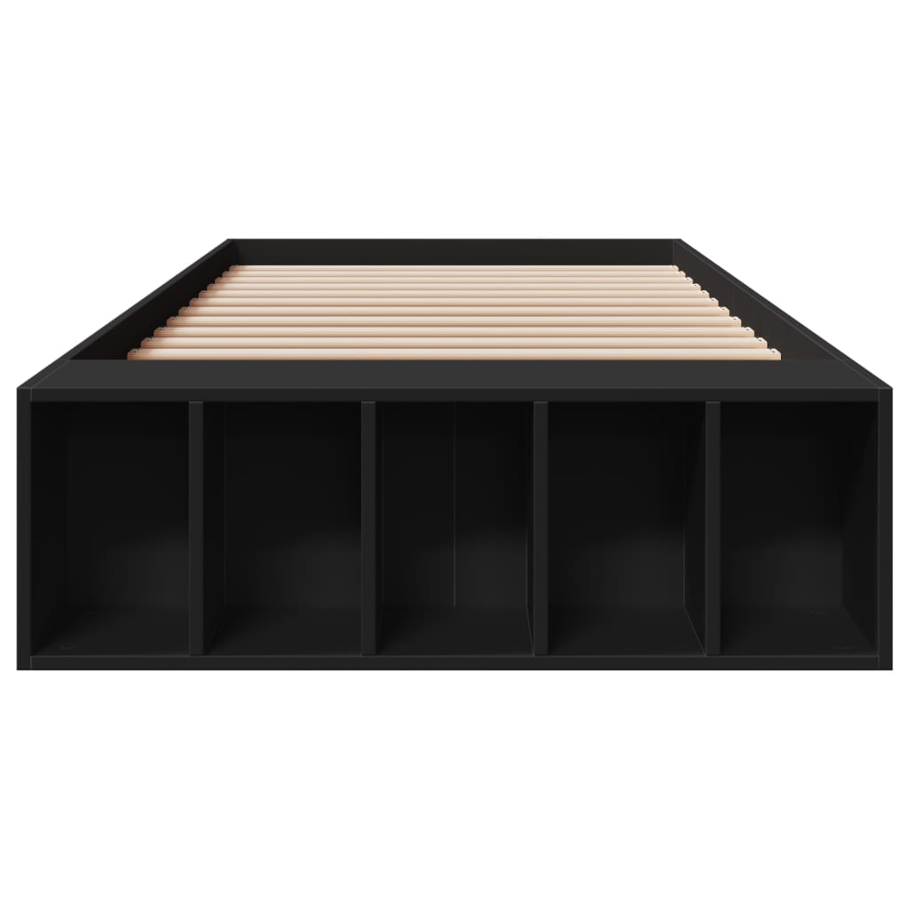 Bed Frame without Mattress Black 90x190 cm Single