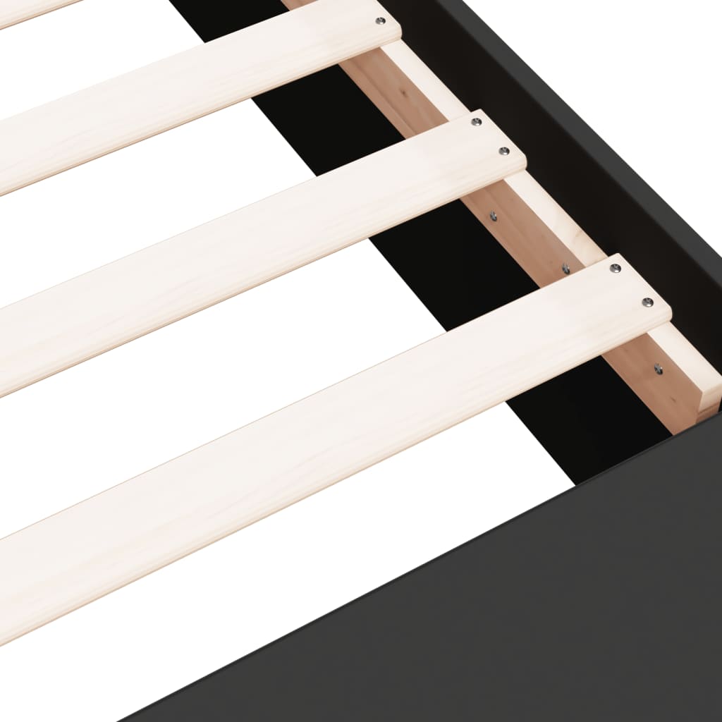 Bed Frame without Mattress Black 90x190 cm Single