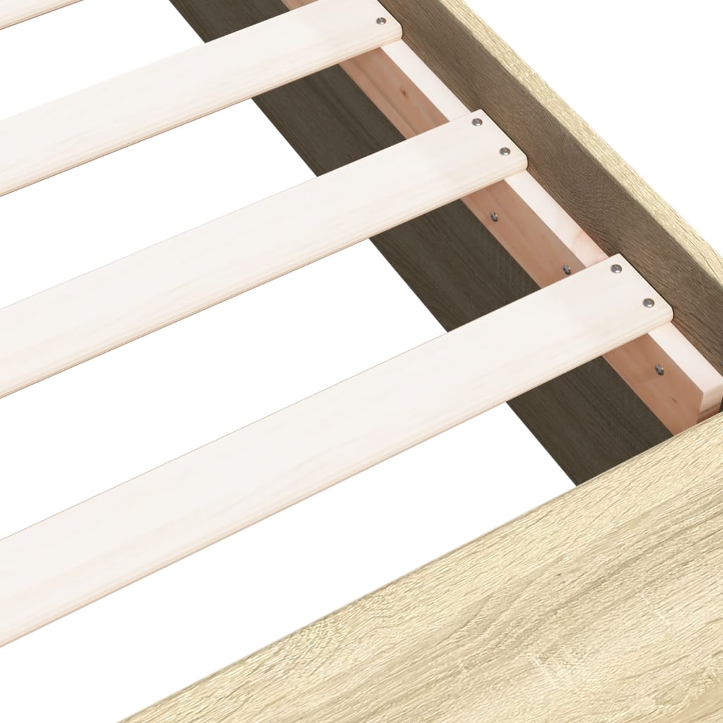 Bed Frame without Mattress Sonoma Oak 90x190 cm Single