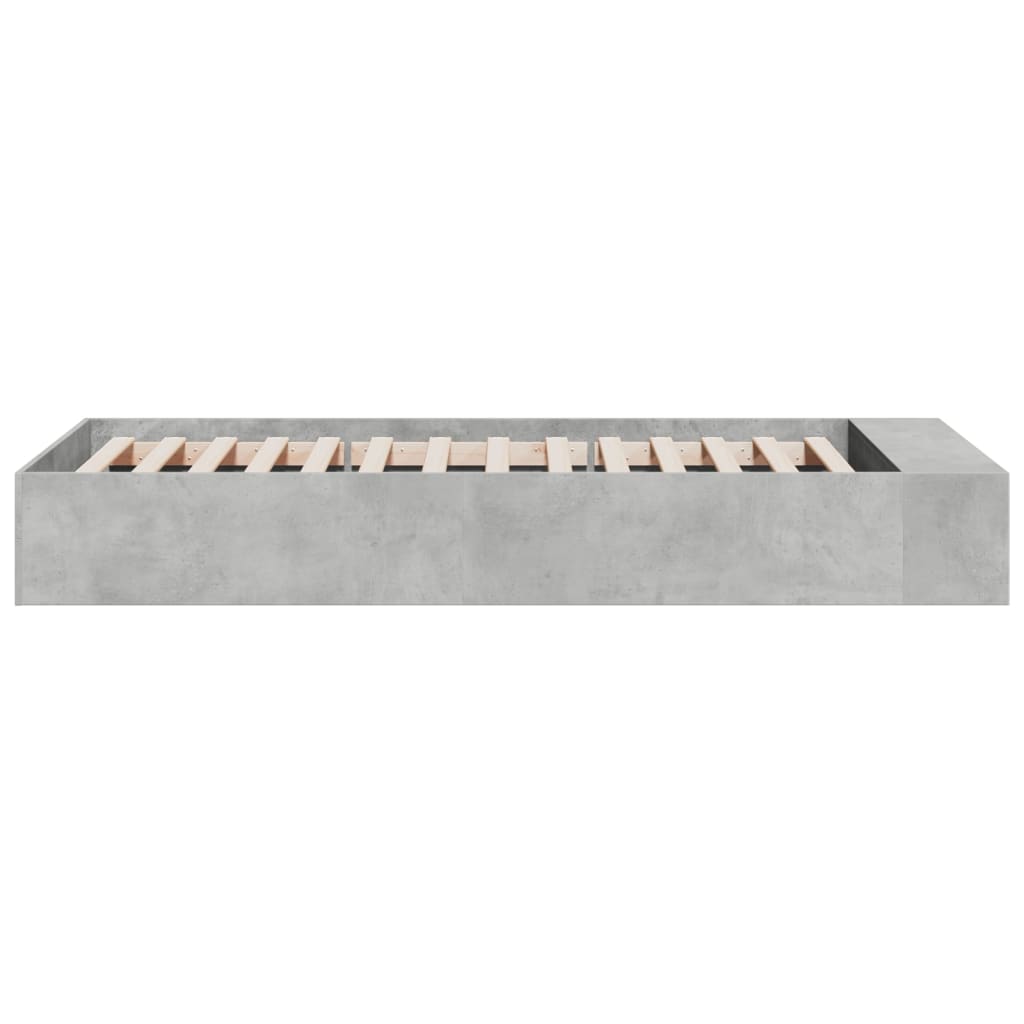 Bed Frame without Mattress Concrete Grey 90x190 cm Single