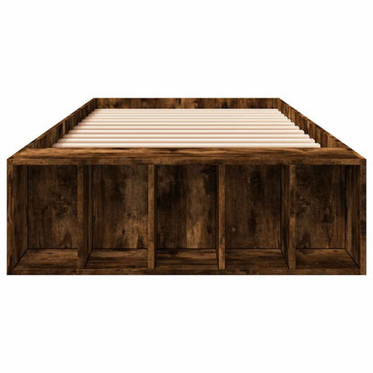 Bed Frame without Mattress Smoked Oak 90x190 cm Single