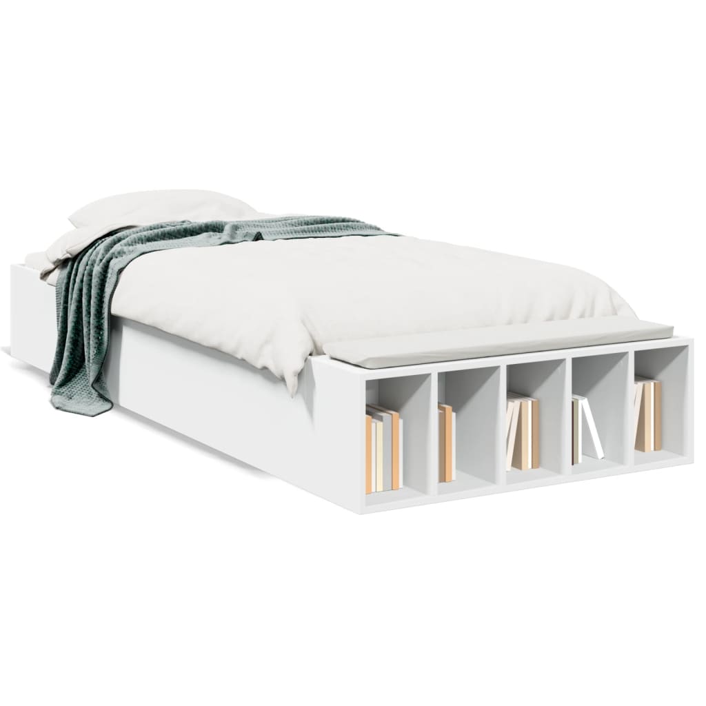 Bed Frame without Mattress White 75x190 cm Small Single
