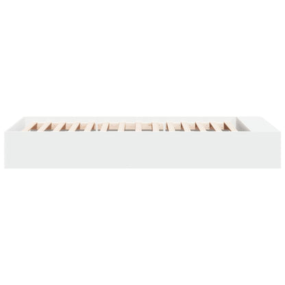 Bed Frame without Mattress White 75x190 cm Small Single