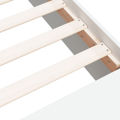 Bed Frame without Mattress White 75x190 cm Small Single