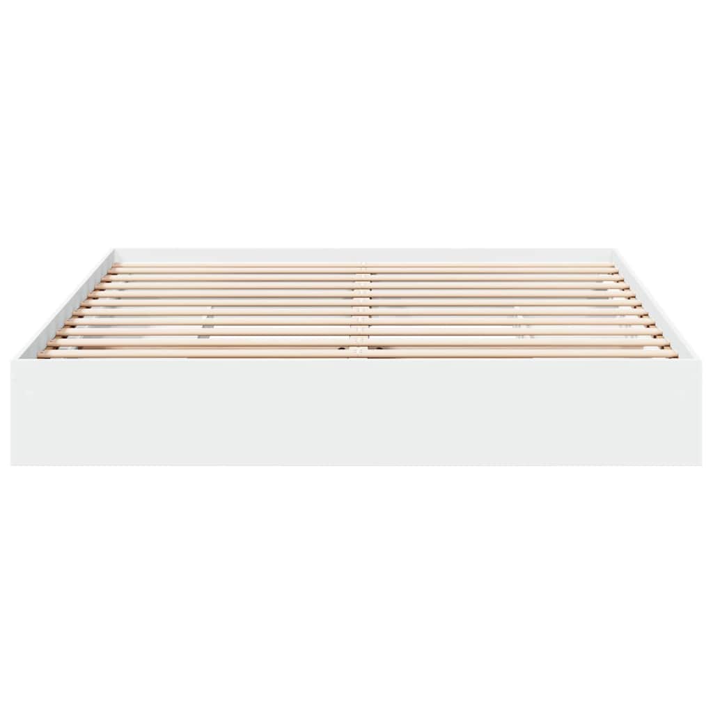 Bed Frame with Drawers without Mattress White 200x200 cm