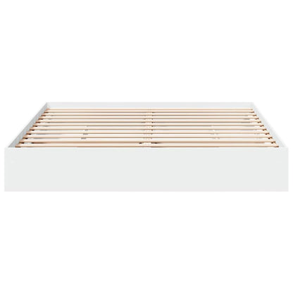 Bed Frame with Drawers without Mattress White 200x200 cm