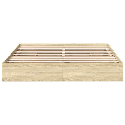 Bed Frame with Drawers without Mattress Sonoma Oak 180x200 cm