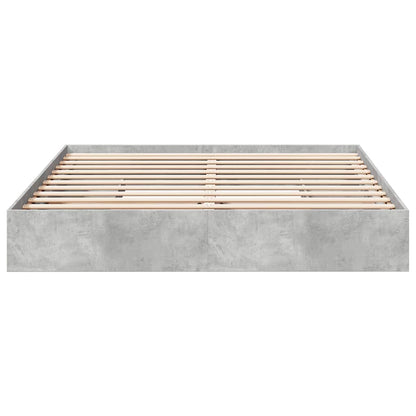 Bed Frame with Drawers without Mattress Concrete Grey 180x200cm