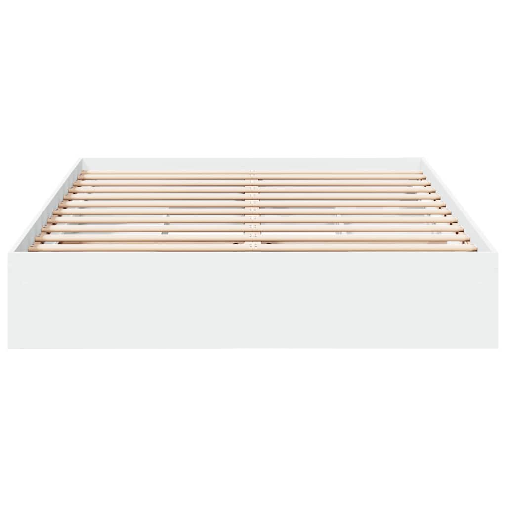 Bed Frame with Drawers without Mattress White 160x200 cm