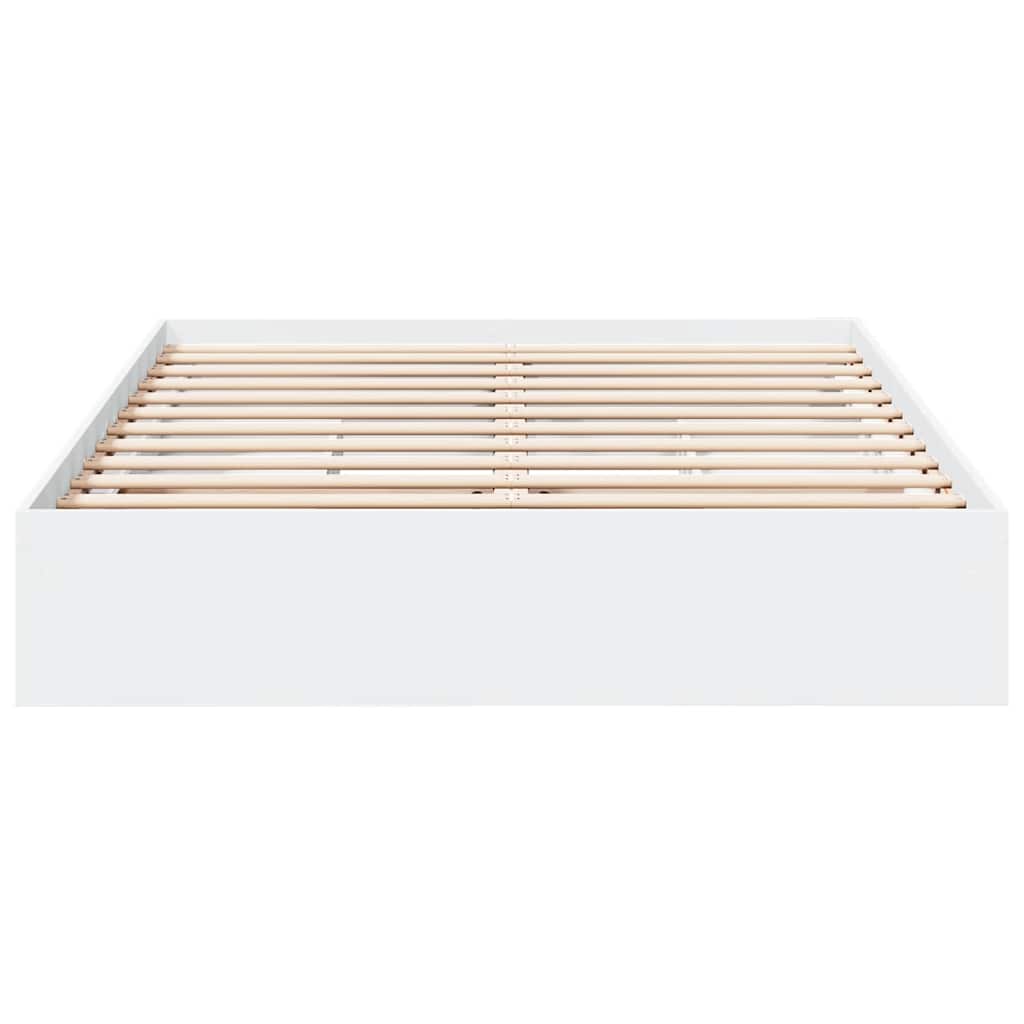 Bed Frame with Drawers without Mattress White 150x200 cm