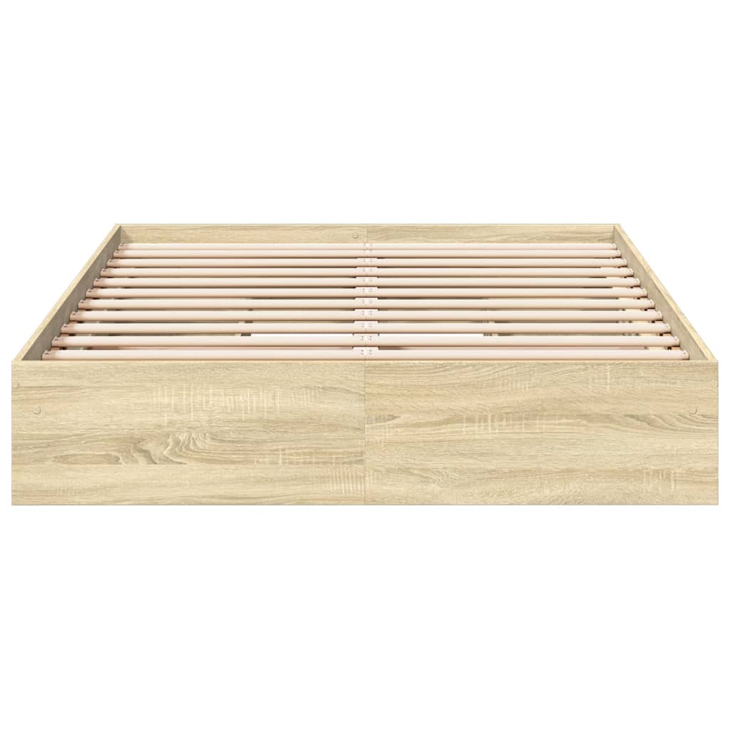 Bed Frame with Drawers without Mattress Sonoma Oak 140x200 cm