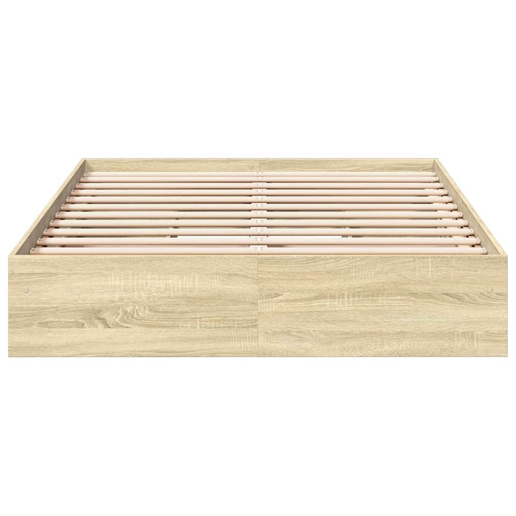 Bed Frame with Drawers without Mattress Sonoma Oak 140x200 cm