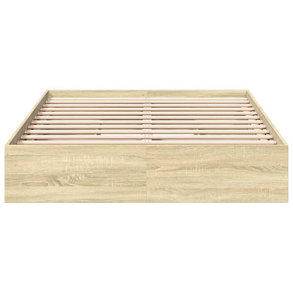 Bed Frame with Drawers without Mattress Sonoma Oak 140x200 cm