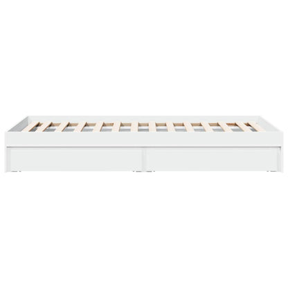 Bed Frame with Drawers without Mattress White 90x200 cm