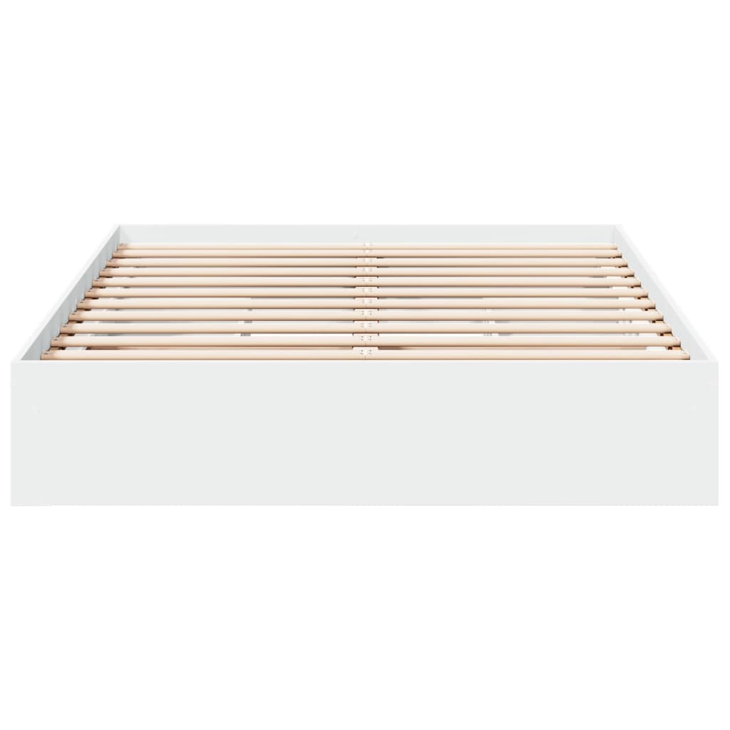 Bed Frame with Drawers without Mattress White 140x190 cm