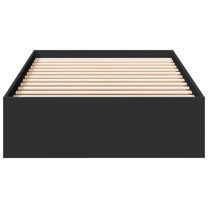 Bed Frame with Drawers without Mattress Black 90x190 cm Single