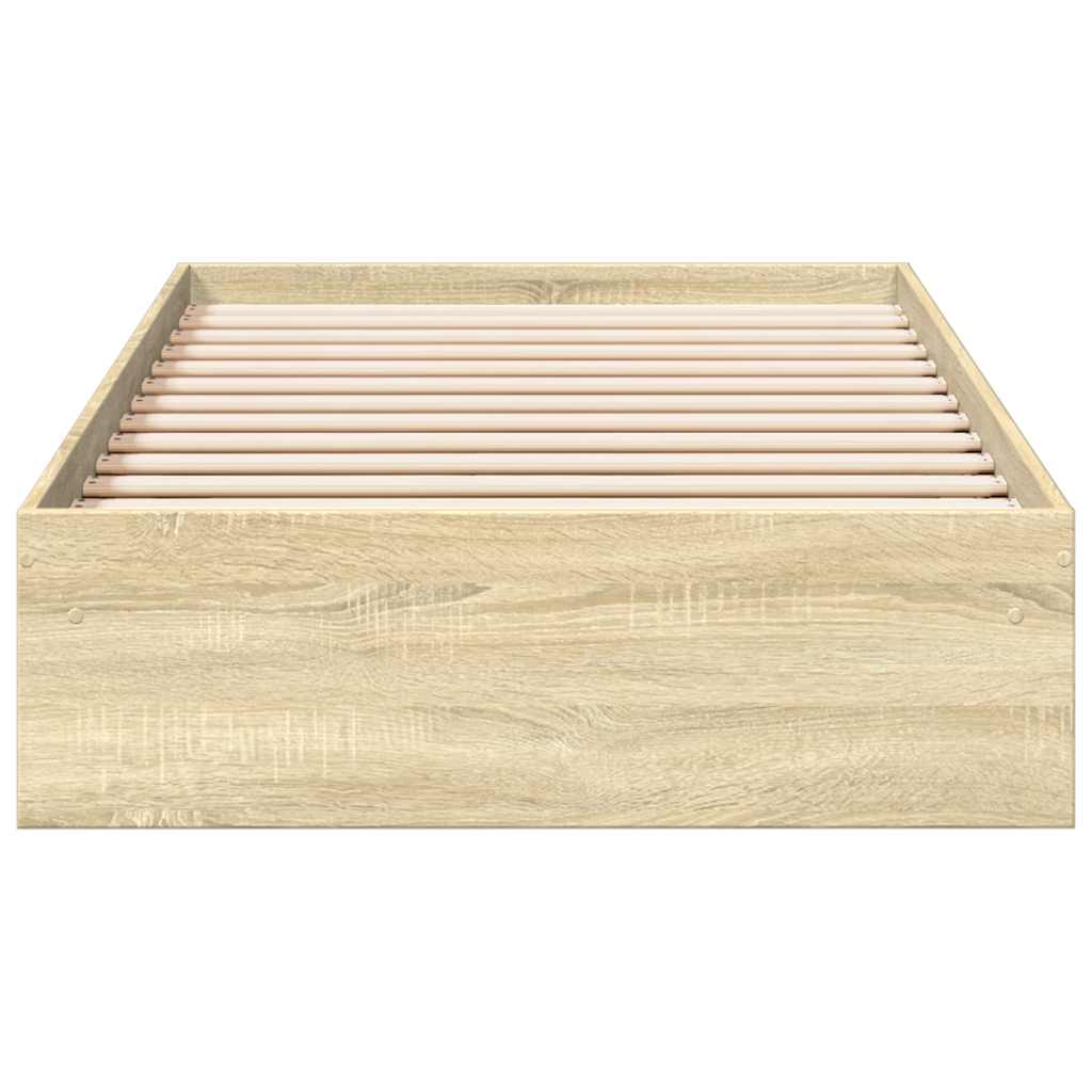 Bed Frame with Drawers without Mattress Sonoma Oak 90x190 cm
