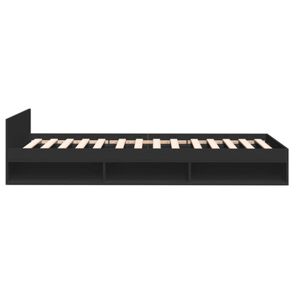 Bed Frame with Drawer without Mattress Black 90x190 cm Single