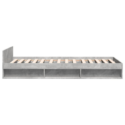Bed Frame with Drawer without Mattress Concrete Grey 100x200 cm