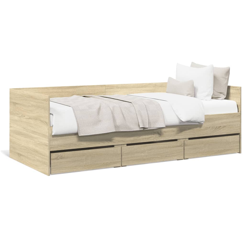 Daybed | Sonoma Oak | Engineered Wood | 100x200 cm