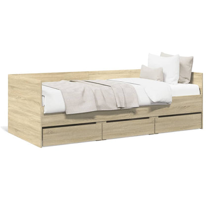Daybed | Sonoma Oak | Engineered Wood | 100x200 cm