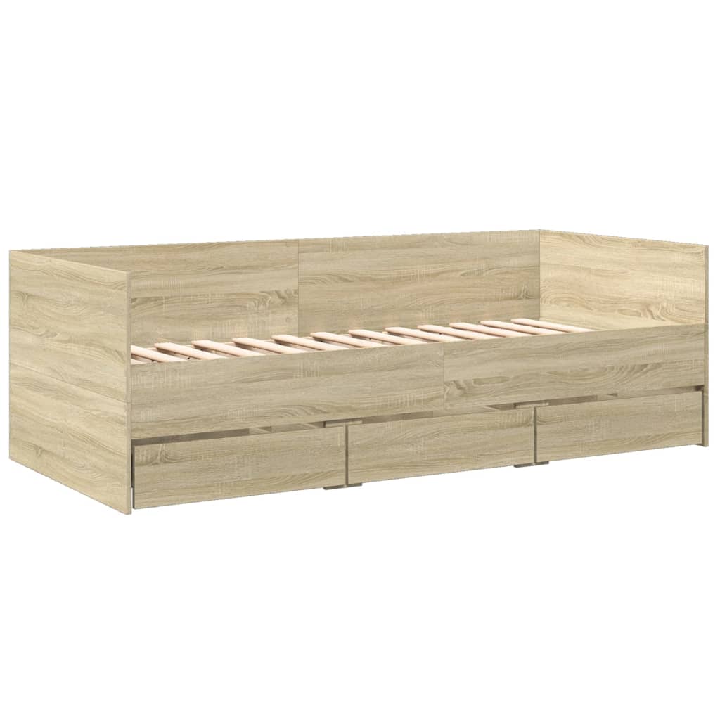 Daybed | Sonoma Oak | Engineered Wood | 100x200 cm