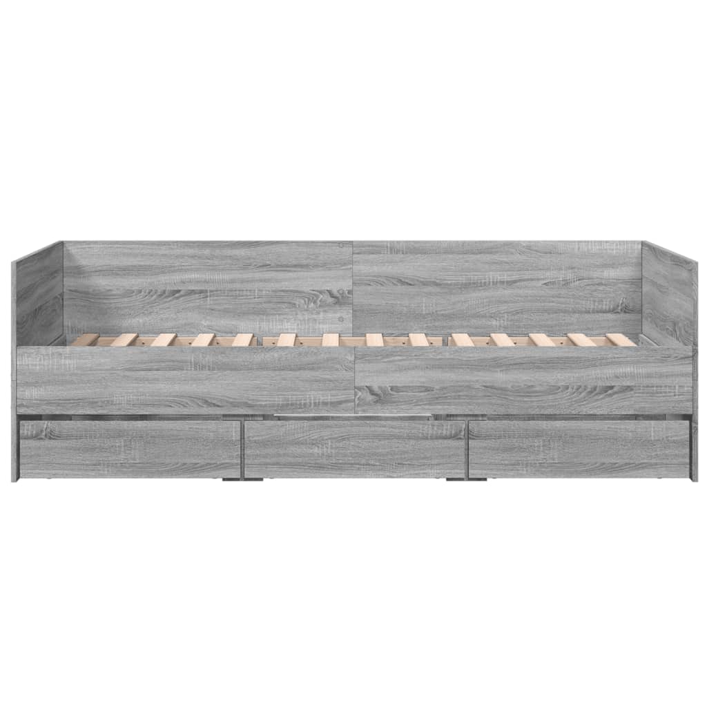 Daybed | Grey Sonoma | Engineered wood | Single to double