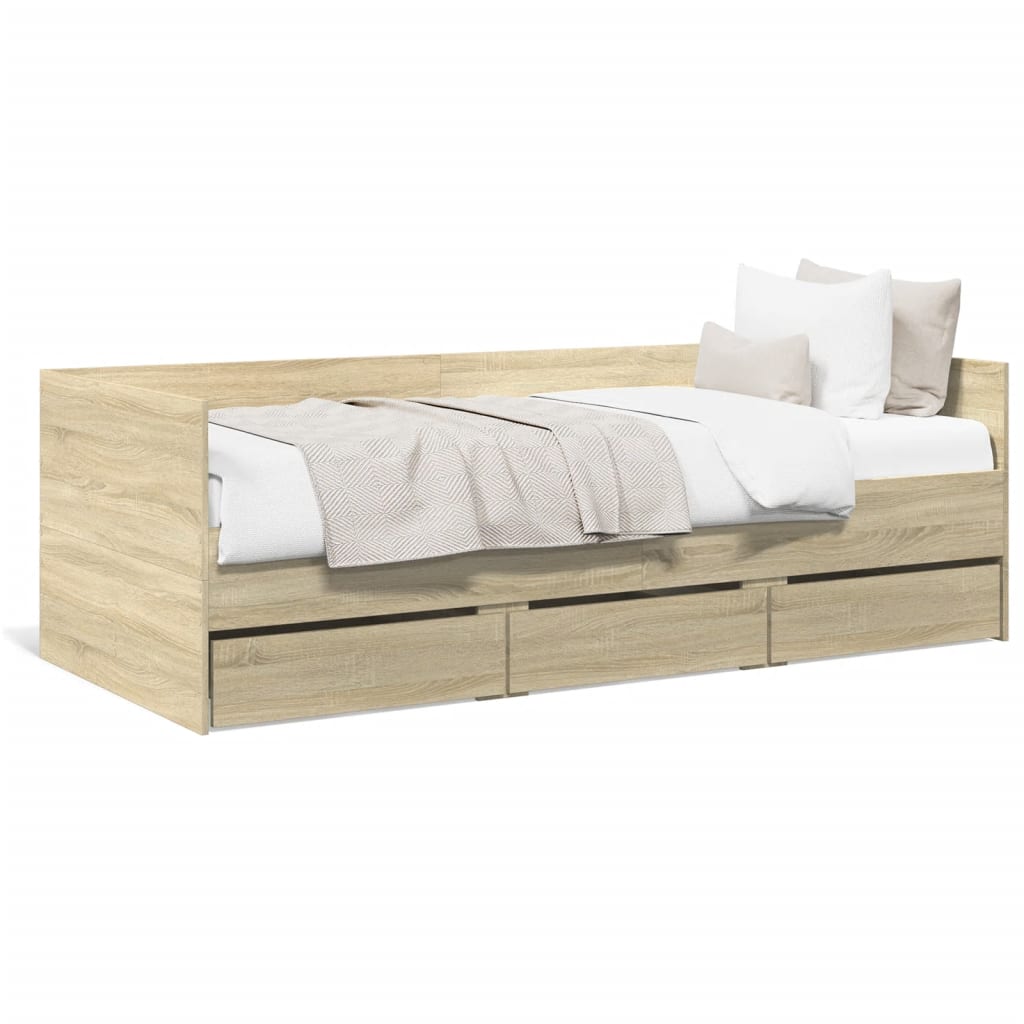 Daybed | Sonoma oak | Engineered wood | 90 x 200 cm
