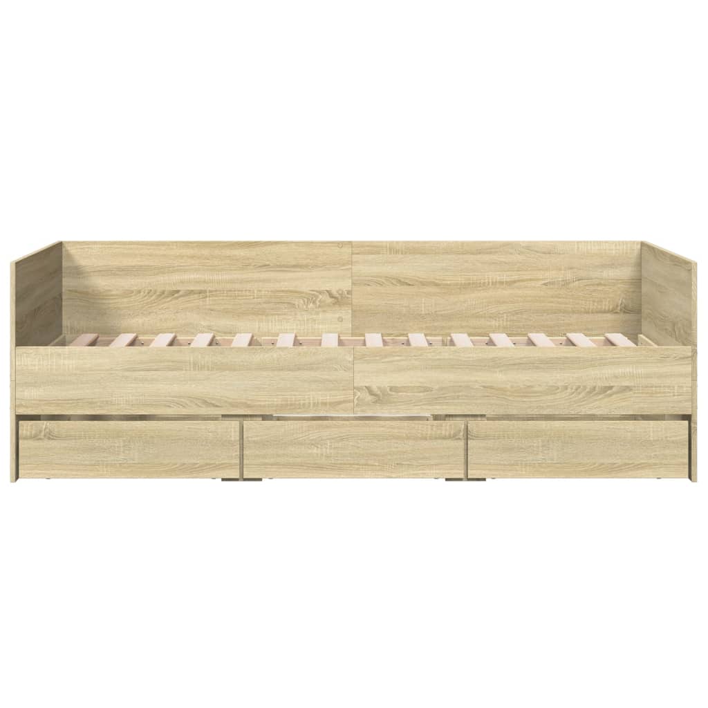 Daybed | Sonoma oak | Engineered wood | 90 x 200 cm
