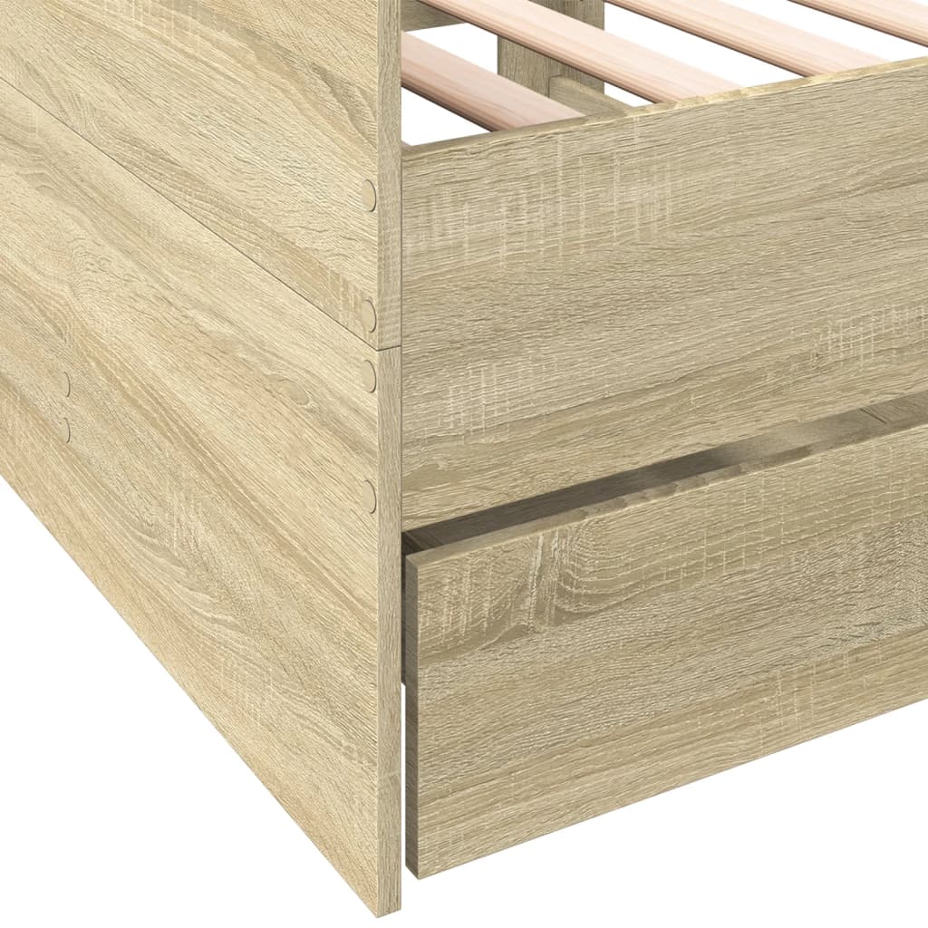 Daybed | Sonoma oak | Engineered wood | 90 x 200 cm