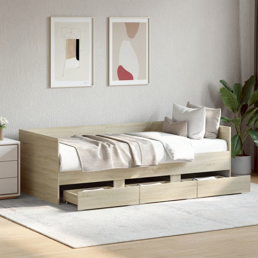 Daybed | Sonoma oak | Engineered wood | 90 x 200 cm