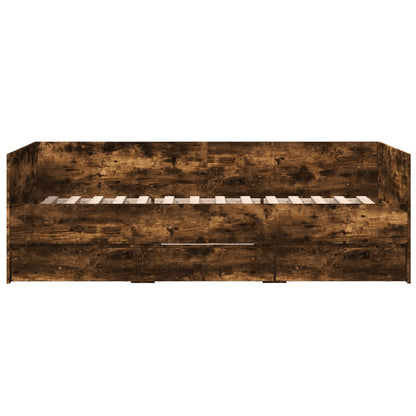 Daybed | Smoked Oak | Engineered wood | 90x200 cm | Convertible