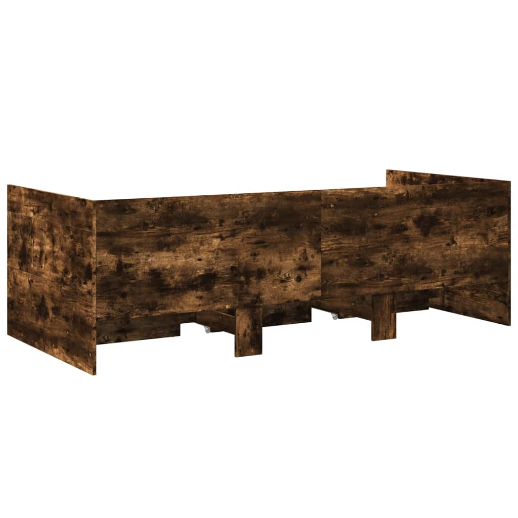 Daybed | Smoked Oak | Engineered wood | 90x200 cm | Convertible