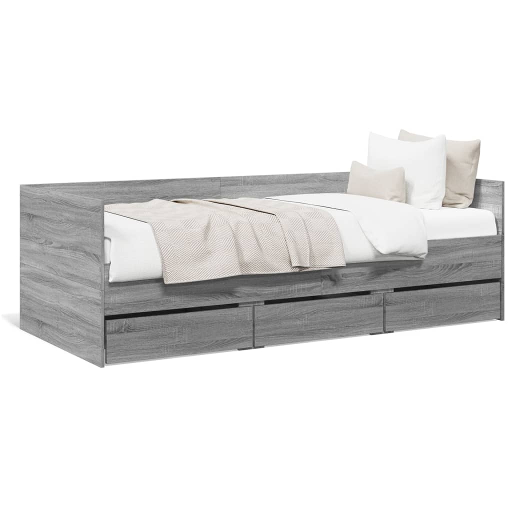 Daybed | Grey Sonoma | Engineered Wood | Single to Double