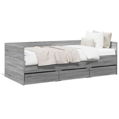Daybed | Grey Sonoma | Engineered Wood | Single to Double