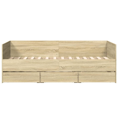 Daybed with Drawers without Mattress Sonoma Oak 90x190 cm Single