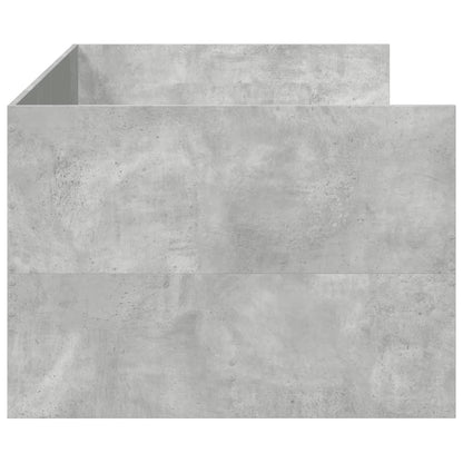 Daybed with Drawers without Mattress Concrete Grey 90x190 cm Single