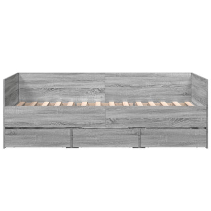 Daybed | Grey sonoma | Engineered wood | Single