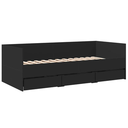 Daybed | Black | Engineered wood | Small Single