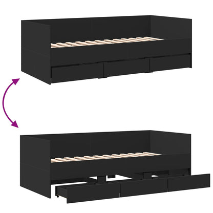 Daybed | Black | Engineered wood | Small Single