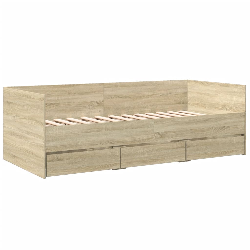 Daybed | Sonoma Oak | Engineered Wood | Small Single