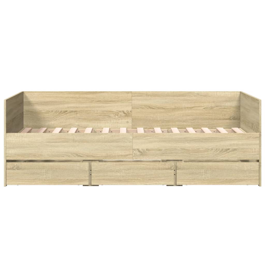 Daybed | Sonoma Oak | Engineered Wood | Small Single