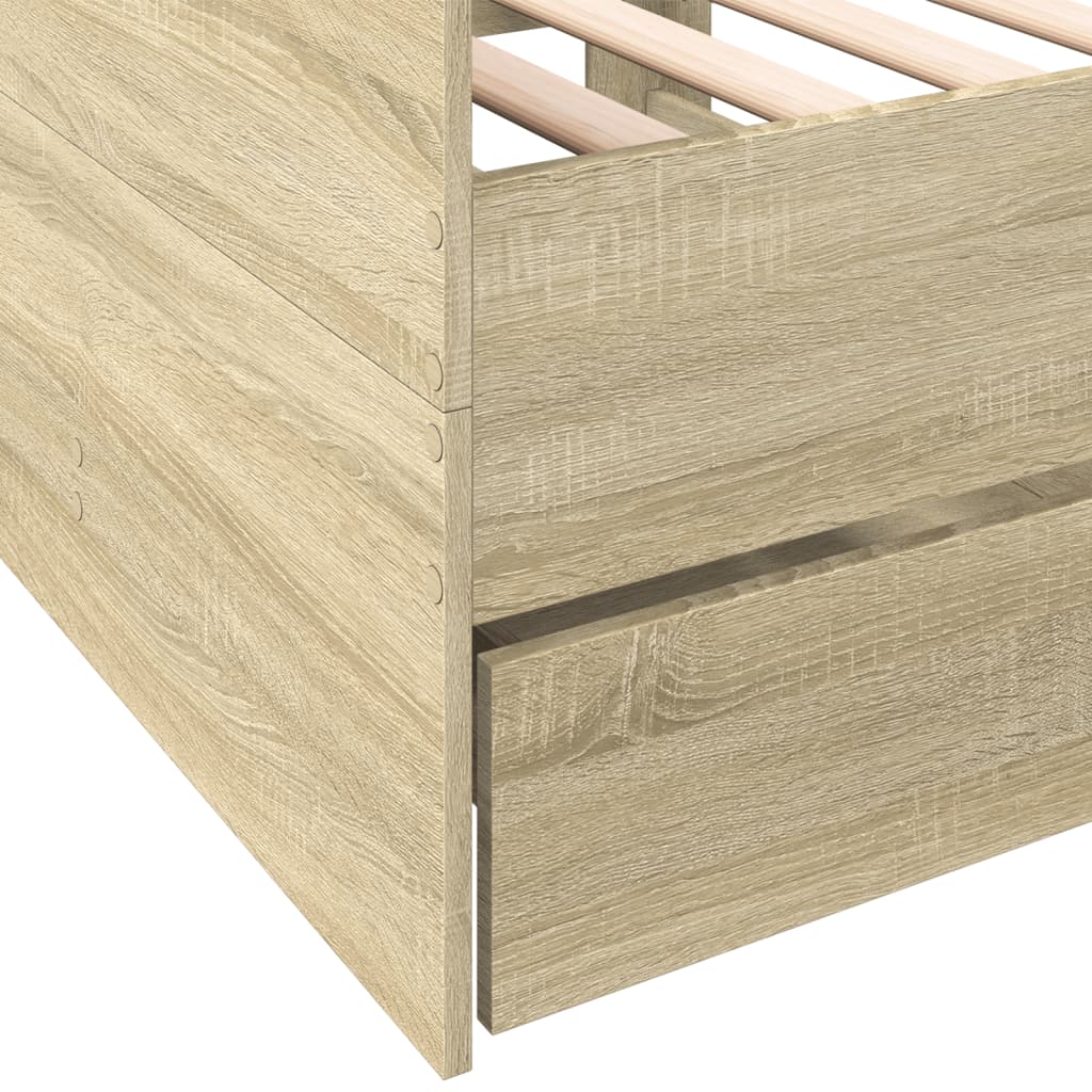 Daybed | Sonoma Oak | Engineered Wood | Small Single