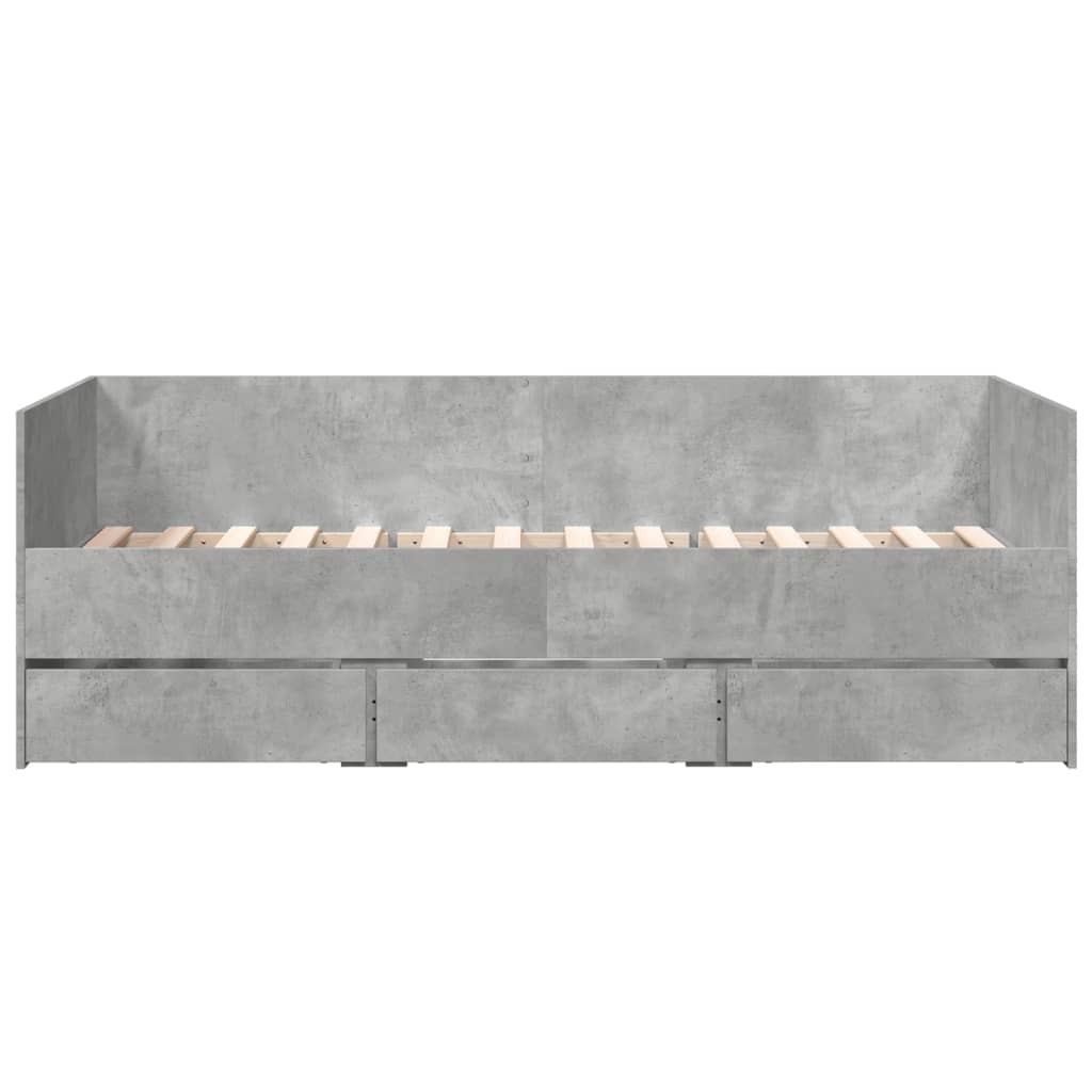 Daybed | Concrete grey | Engineered wood | Small Single