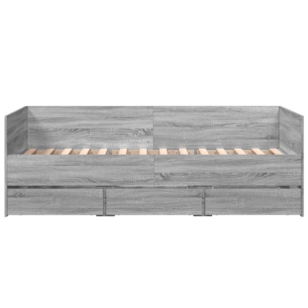 Daybed | Grey Sonoma | Engineered wood | Small Single