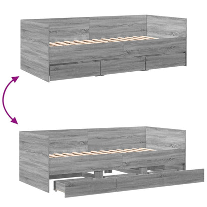 Daybed | Grey Sonoma | Engineered wood | Small Single